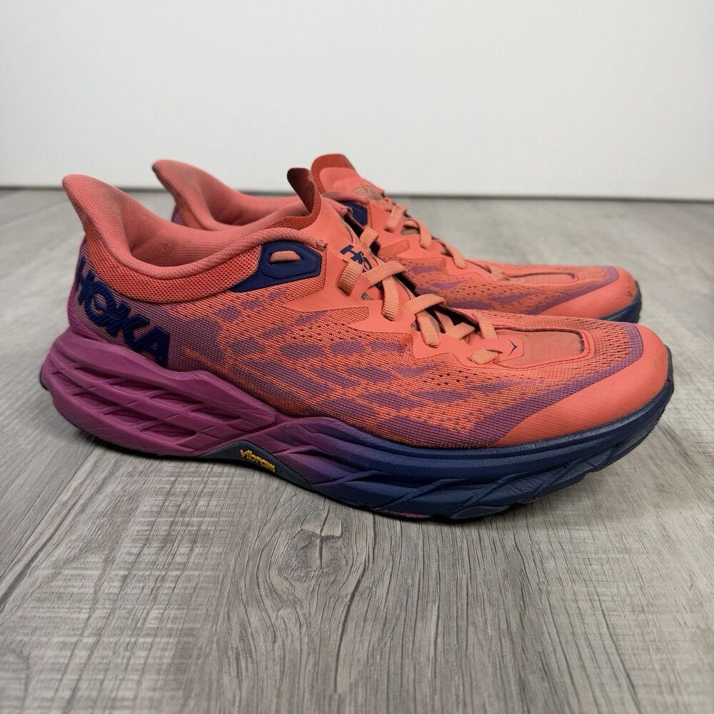 HOKA ONE ONE SPEEDGOAT 5 WOMEN'S FESTIVAL FUSCHIA CAMELLIA US 10 B HIKING H - Picture 4 of 12